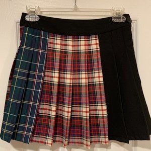 Bershka Pleated Plaid Skirt